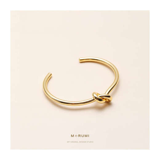 Chi Xing's epilogue celi style ins simple temperament cool style internet celebrity pure copper plated 18K gold knotted bracelet for women