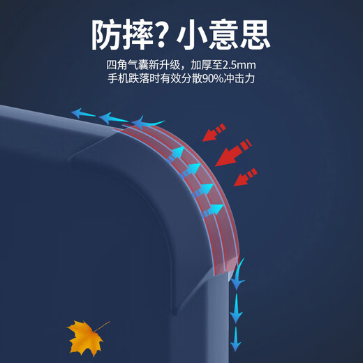 不辣适用华为荣耀90pro手机壳男款镜头全包边液态硅胶四角气囊防摔保护套微磨砂励志文字卡通新款 ou1283做个俗人-牛仔蓝 荣耀90pro【单壳】