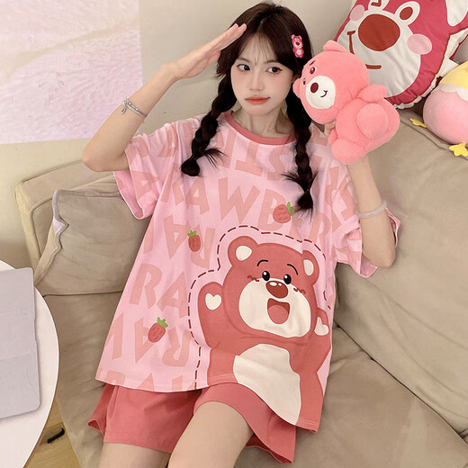 
Xushansi pajamas for women in summer fat mm200Jin [Jin equals 0.5 kg] plus fat plus size shorts shorts cartoon cute home clothes summer suit 679 green dinosaur 4XL recommended 172-200Jin [Jin equals 0.5 kg]