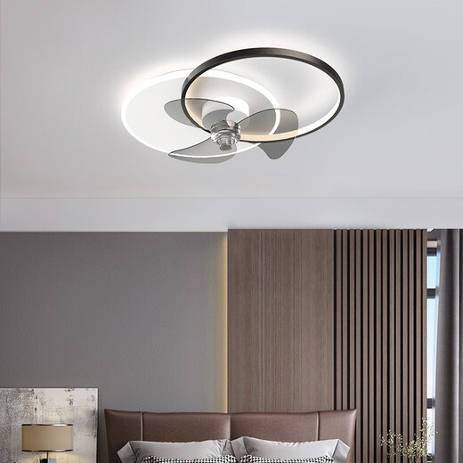 Opple Lighting 2025 Neues Schlafzimmer Lüfter Leuchte Esszimmer Deckenleuchte integrierter unsichtbarer intelligenter Schüttelkopf Einfacher Hauptraum 5012 Schwarzschüttler Kopf 50 cm Schüttelscheibe