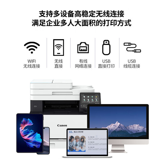 Canon MF655CDW MF657CDW MF752CDW A4 Color láser láser Copia de doble cara automática y escaneo de telefonía móvil Oficina comercial inalámbrica MF657CDW [Tour-in-one Double Double Double] Paquete Tres: 1 conjunto de Toner Toner Toner + 2 Toner Toner + 2 Toner
