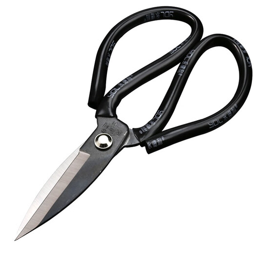 永德利（ydl）永德利工厂皮革服装厂裁缝专用剪刀大号锰钢工业级强力鱼头剪硬物 永德利D01黑大头剪21.5cm