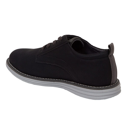 Deer Stags Children's Formal Oxford Shoes Boys' College Style Lace-Up Comfortable Leather Shoes Formal Occasions Black/Charcoal 5 Big Kid