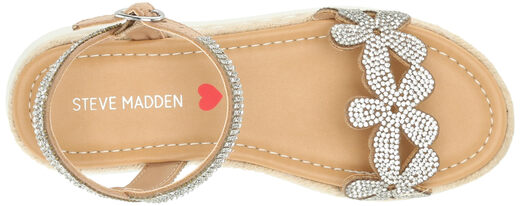 Steve Madden Girls' Shoes Unisex Kids Adalee Sandals, Rhinestones Rhinestones 13 Little Kid