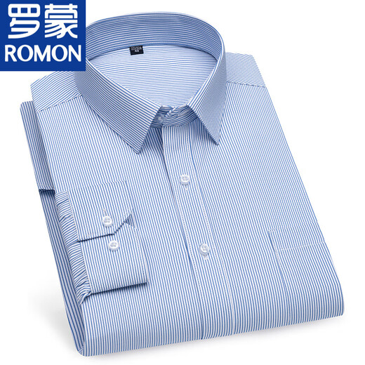 罗蒙（ROMON）罗蒙短袖白色衬衫男士商务正装夏薄款透气工装春夏短袖休闲工作服 6627 38