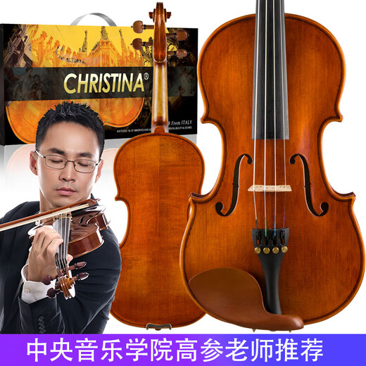Christina V04 handgefertigtes Massivholz Violine Anfänger Professionelle Klasse Advanced Children's Adult Musical Instrument 1/4 Helles Licht