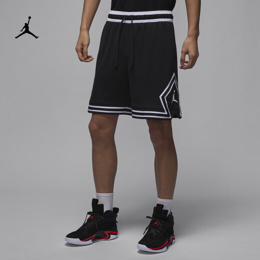 耐克（NIKE）Jordan官方耐克乔丹DRI-FIT男子速干网眼布短裤夏季篮球HF9911 010黑/白/白 S