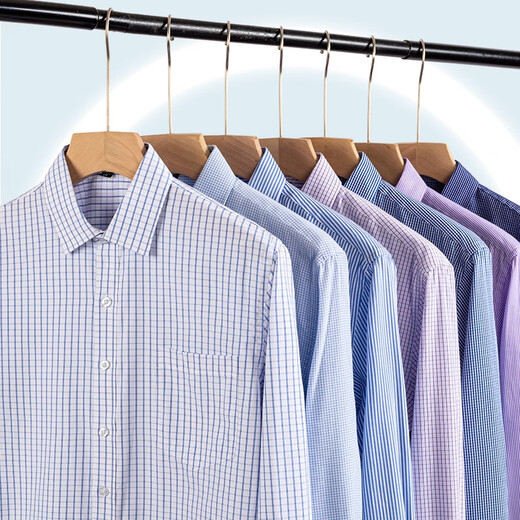 
CEO official flagship store Yageol long-sleeved shirt for men 2025 new pure cotton free iron middle-aged casual high-end profession 6627 38 (Suggested 100-115Jin [Jin equals 0.5 kg])