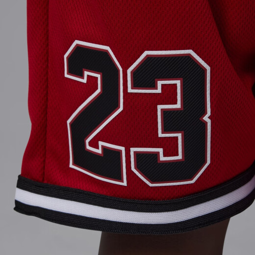 耐克（NIKE）Jordan官方耐克乔丹男童婴童季后赛T恤和网眼布短裤套装II3493 687健身红 105 4T