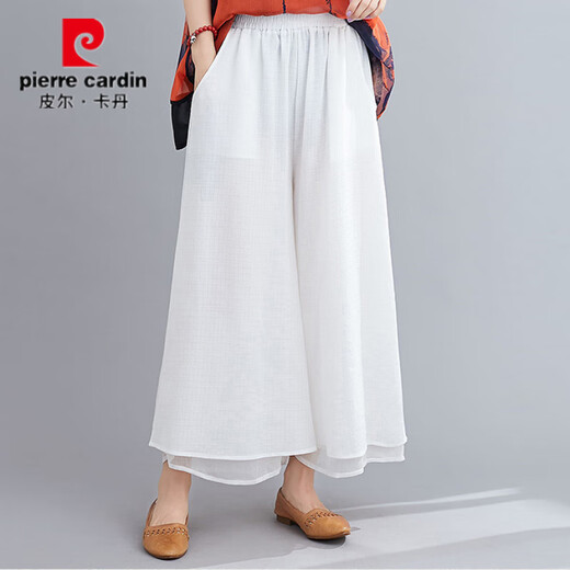 Pier Cardin large size T-shirt for women, mothers, chiffon shirt, short sleeves, 2025 summer nine-point wide-leg skirt pants loose fashion suit for women, 9716 green suit, average size, small [recommended 100-135 Jin [Jin equals 0.5 kg]]