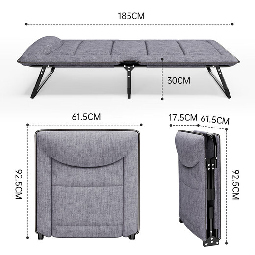 Lit pliant chaise salon simple lit à lunch Bureau de bureau de sieste accompagnant le matelas de lit intégré matelas amélioré intégré deux lits pliants