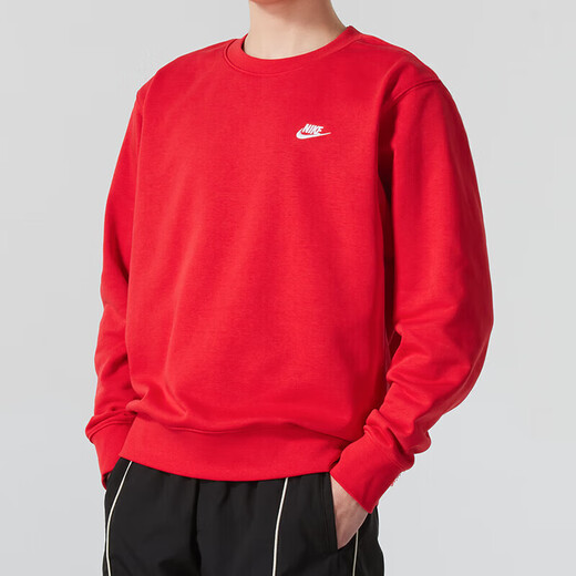 耐克（NIKE）男装女装法式毛圈情侣运动服健身训练休闲卫衣套头衫圆领外套上装 FN3889/本命年红色 男女同款 单 S