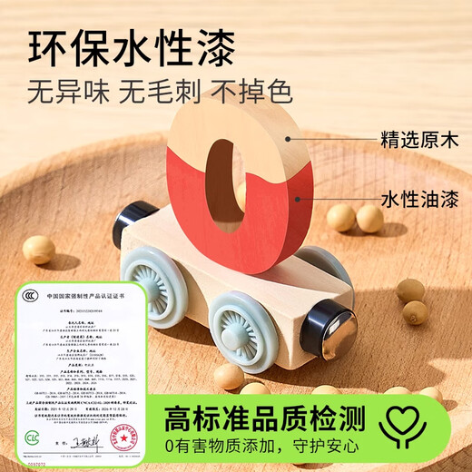 乐乐鱼（leleyu）磁性字母小火车儿童玩具启智磁力积木拼装女孩男孩生日礼物27节