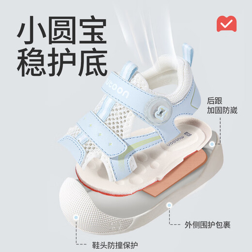 Shepherds Kleinkindschuhe Baby Sandalen 2025 Sommer Neue Jungen funktionale Schuhe weicher Sohle atmungsaktivem Blitzhellschuhenschale Schale Pulver 20 Schuhe Innere Länge 14,5 cm/ geeignet für Fußlänge 14,2 cm
