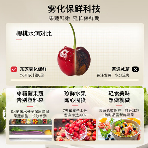 TOSHIBA White Pearl 521L cross-door refrigerator 541 ultra-thin zero embedded large capacity first-class energy efficiency household frost-free GR-RF541WI-PM171 national subsidy