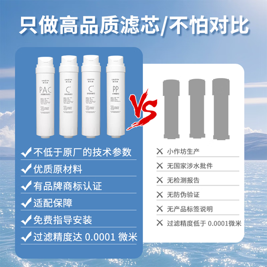 
Linleyuan is suitable for Midea water purifier F1 filter element MRC1692/1592-50/MRO202A/B/203/206-4/1593 [MRU1591/1691D] One UF ultrafiltration