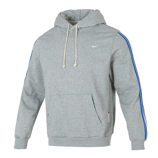Nike (NIKE) sweatshirt men's jacket summer new style training sports hooded windproof casual velvet pullover HJ3882-010 HJ3882-063 color adjustment dark gray/light ivory white M