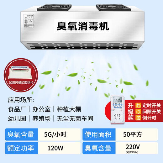 Fenrui wall-mounted ozone generator disinfection machine food factory workshop garbage classification room commercial 10g20g deodorization and sterilization countdown and cycle timing 5g