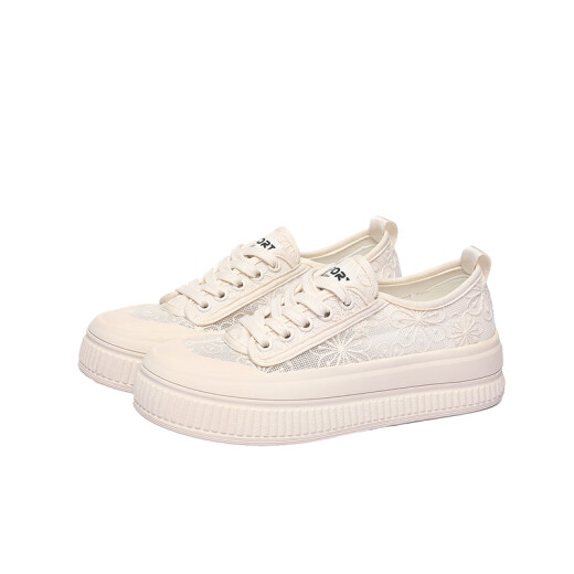 Sipuwang spitzen Fischerschuhe Frauen Sommer atmungsaktive Leinwandschuhe 2025 NEU NICE Design Casual Board Schuhe kleine weiße Schuhe JST 1283 Khaki 35