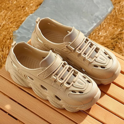 Feiyuega Beach Sandals Herren-Outdoor-Stream Tracing-Schuhe zum Angeln 2025 Sommer neuer Stil Wating Outdoor und Outdoor Wear Loch Schuhe Fleischfarbe 42-43 (geeignet für 41-42)