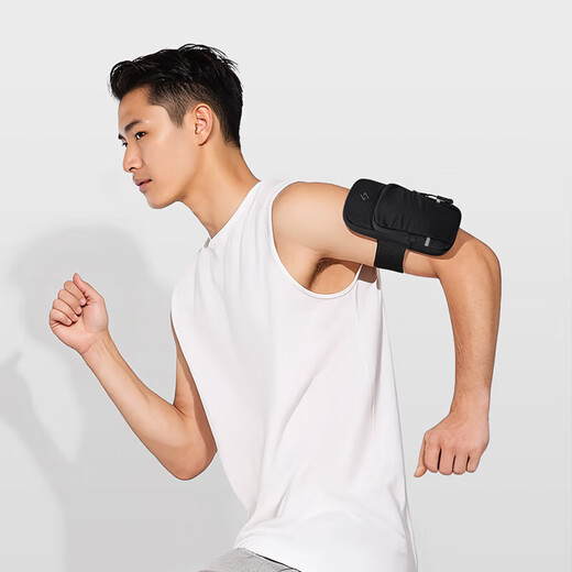 Golf (GOLF) arm bag, running mobile phone bag, men's and women's sports arm wristband bag, outdoor fitness cycling bag, water-repellent shoulder crossbody bag, dynamic black