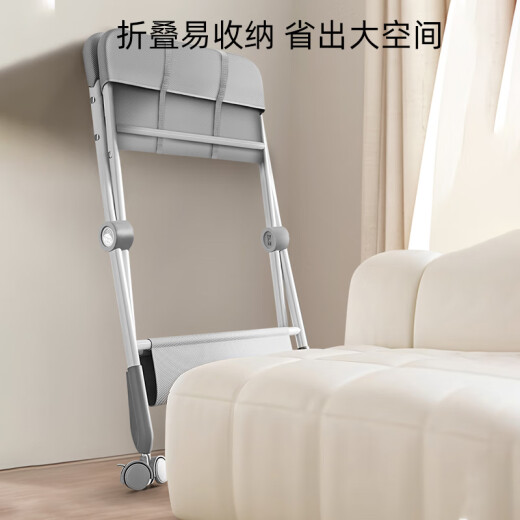 艾美哆Ameito尿布台婴儿护理台宝宝换尿布台多功能可折叠床按摩抚触洗澡 灰色加强骨架+双层置物篮+小水盆