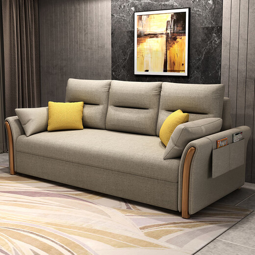 Zhenhe meubles pliants canapé à double usage lit petit salon étude unique de tissu multifonctionnel NAPon de la ligne de coton à la peau respirante 丨 Sponge Style 138 cm Diamètre extérieur Multi-Color Option Multi-Color Option