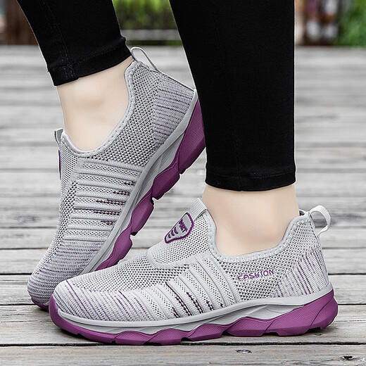 Frühlings- und Sommer Anti-Rutsch weicher alleiniger und älterer Menschen mit mittleren Alters und älteren Menschen, die Schuhe, Wanderschuhe, einen Fuß, Männer und Frauenschuhe, fliegen und atmungsaktive Schuhschuhe mit atmungsaktivem Arbeitskräften 9928 Black 40 Running