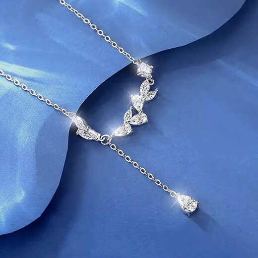 MZMZ platinum necklace women's pt950 platinum fashion trend new clavicle chain Double Eleven birthday gift for girlfriend local warehouse next day delivery/light luxury wheat spike peace necklace