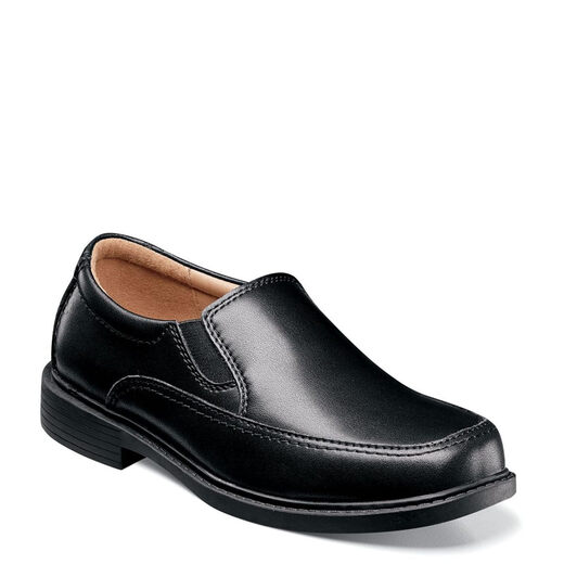 FlorsheimBogan Jr II Boys' Toddler-Youth Slip-On, Black Black 6 Wide Big Kid