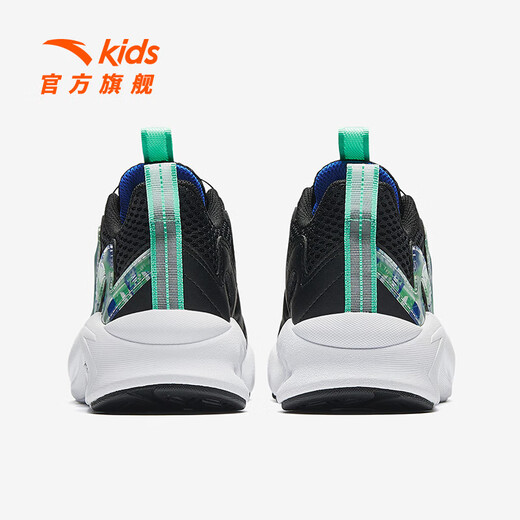 ANTA Children's Sandals Men's and Women's Big Children's Shoes 2025 Summer New Overbearing Frame Shoes Sports Shoes Baotou Beach Sandals Boys Black/Ruoye Green-4 40