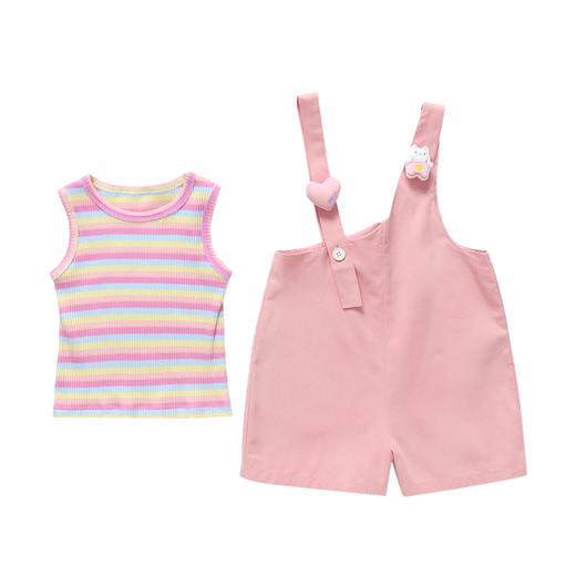 G.Duckkids Little Yellow Duck Clothing Children Girls Couts Suit Summer 2025 New Children's Clothy Fina delgada Baby Summer Ropa rosa 100 Recomendada por 2 ~ 3 años [90-100 cm] CM