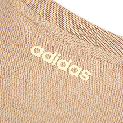 Ropa adidas para mujeres verano transpirable y cómoda deportes casual al aire libre camiseta pura algodón puro Ke6196 Color de arena cálida XL