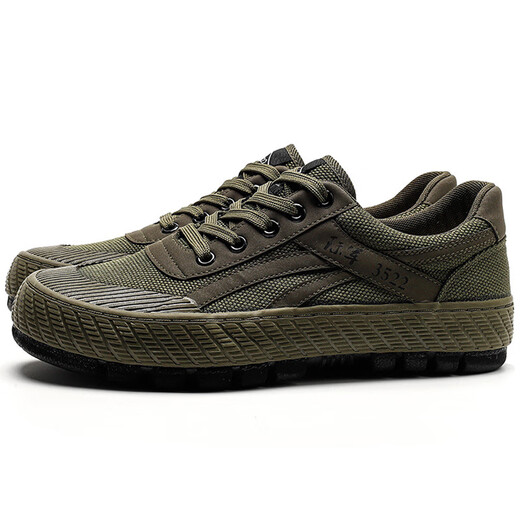 
Lingka gaejun 3522 soft sole wear-resistant non-slip labor protection shoes men's flat sole construction site farmland work shoes Jiefang shoes wholesale military green 43