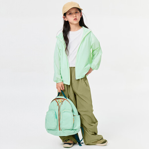 GXG children's summer new hooded jacket medium and large children's loose solid color sun protection outerwear