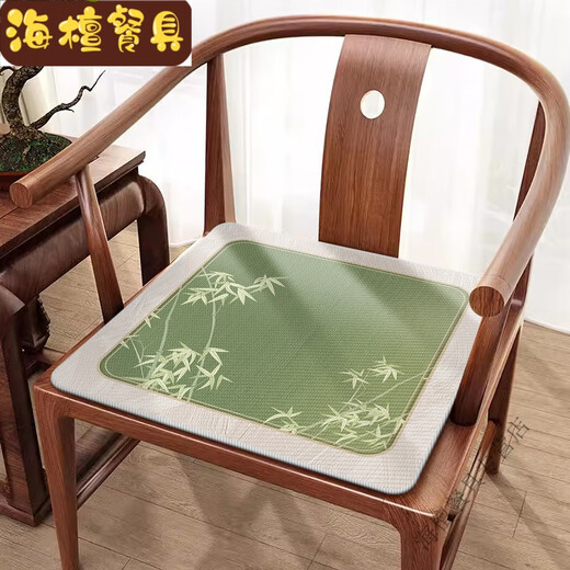
Jia Xiaoyou sofa cold feeling thickened mat cushion mat Chinese-style seat cushion four-season universal chair cushion ice silk butt cushion cool mat U2694N-Sky Blue Peach Blossom N [Four Seasons Universal] 60*60cm (Taishi Chair/Large