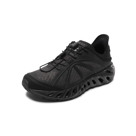 KOLON SPORT/Kolon GALAH 2.0 river tracing shoes, same style for men and women, lightweight, breathable, hollow, non-slip, wear-resistant V-soled outdoor shoes, LUFW5MT250-BK, black 42 (265mm)
