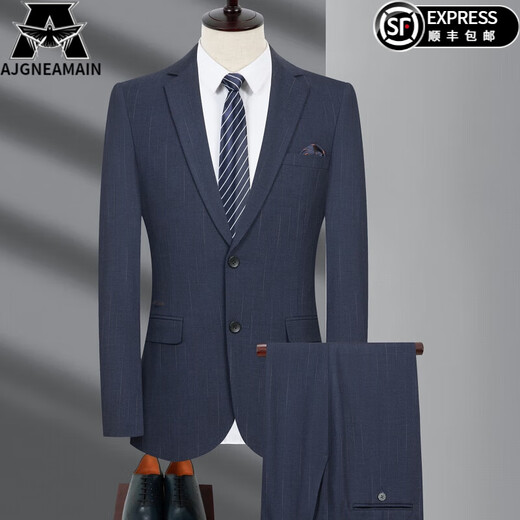 
AJGNEAMAIN Italian light luxury suit men's spring Korean style slim wedding banquet business casual suit jacket SM9901-Black [two buckles without slit] S 165/84A [recommended 100-110Jin [Jin equals 0.5 kg]]