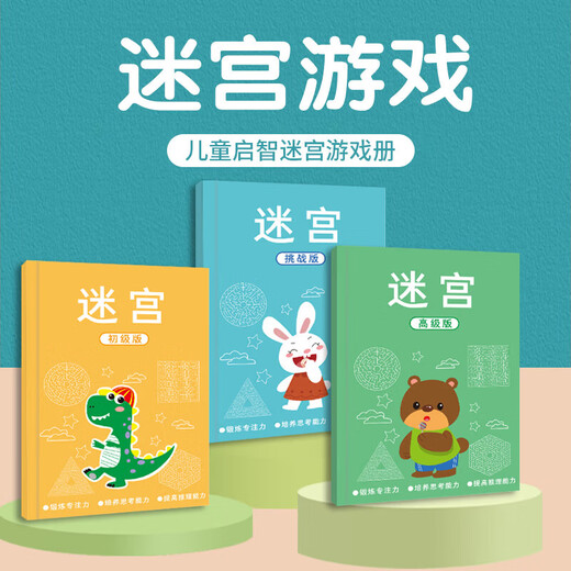 儿童迷宫训练书逻辑思维早教玩具益智游戏多功能早教启智学习神器 迷宫训练书【高级款】单本