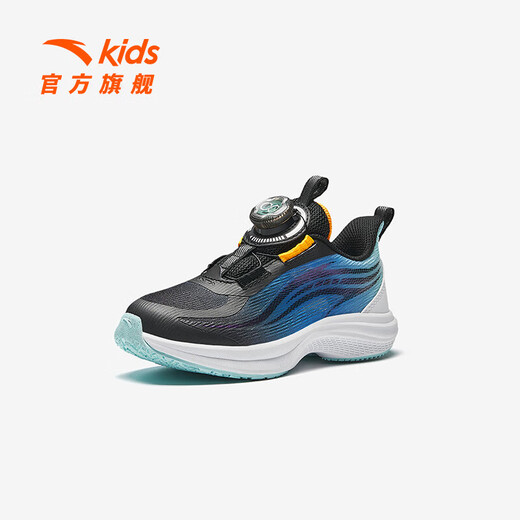 Anta-Kinder-Turnschuhe Jungenschuhe 2025 Sommer NEW-Produktnetzwerk Atmungsaktives und gepolsterter Wasserstoff mit 2,0 Laufschuhen Schwarz/Delphin Blau/Anta White-1 30