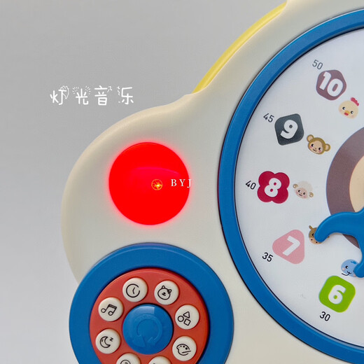 山头林村儿童学习时钟早教玩具 音乐学习机时间启蒙宝宝1-3岁玩具 时钟音乐早教机英文版