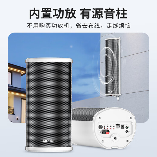 Xianke (SAST) W-802 Columna de sonido impermeable Bluetooth al aire libre, Amplificador de audio de pared al aire libre Juego de altavoces, conferencia de juegos de parques infantiles de la escuela de oradores Música de tiendas 100W