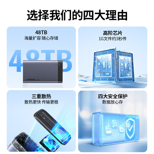 Lulian hard disk cabinet hard disk box multi-bay hard disk cage hard disk compartment (without RAID array with temperature control fan) suitable for 2.5/3.5 SATA serial port mechanical solid state drive