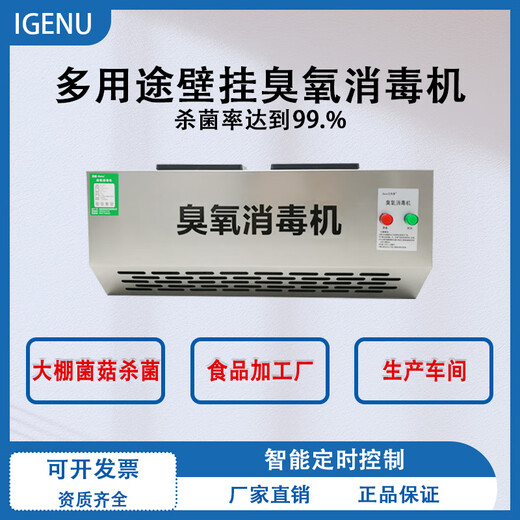 IGENU wall-mounted ozone generator industrial commercial disinfection machine food factory breeding farm garbage room laboratory hospital school canteen restaurant kitchen sterilization and odor removal 10g/h upgraded intelligent timing