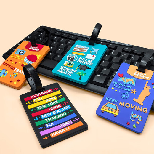 Xinqin luggage tag travel portable boarding tag cartoon creative luggage check pendant label anti-lost tag orange