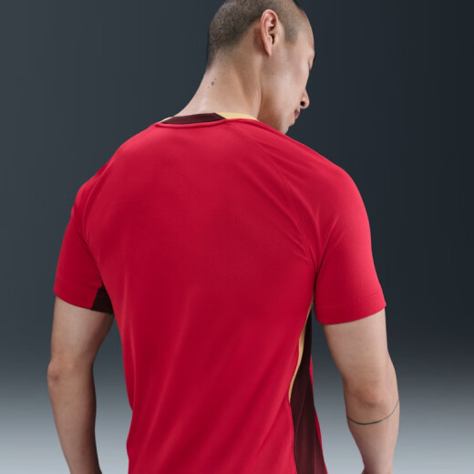 Nike (NIKE) official 2025 Chinese team men's quick-drying football jersey summer new model FZ9018 687 fitness red/bright burgundy wine red XL