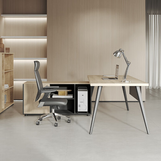 Boss desk simple modern desk single supervisor desk and chair combination president large board manager desk computer desk 1.6 meters single table