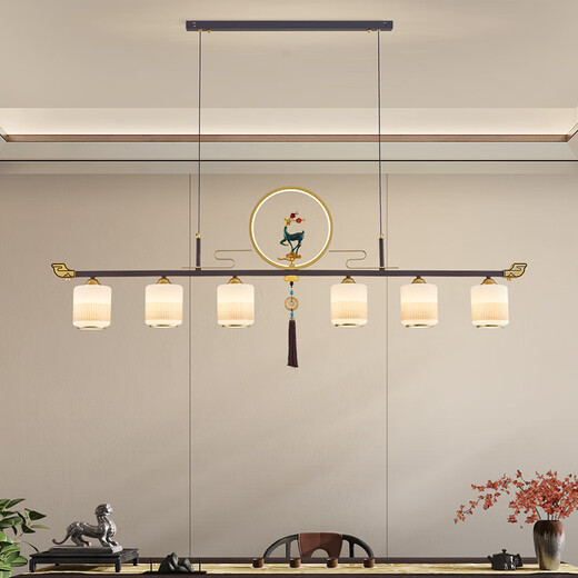 Manzhan Nuevo restaurante chino Chandelier Estilo chino Lámpara de té Zen Bar Lámpara de té Lámpara 2025 NUEVA Lámpara de Zhongshan 9901-4c