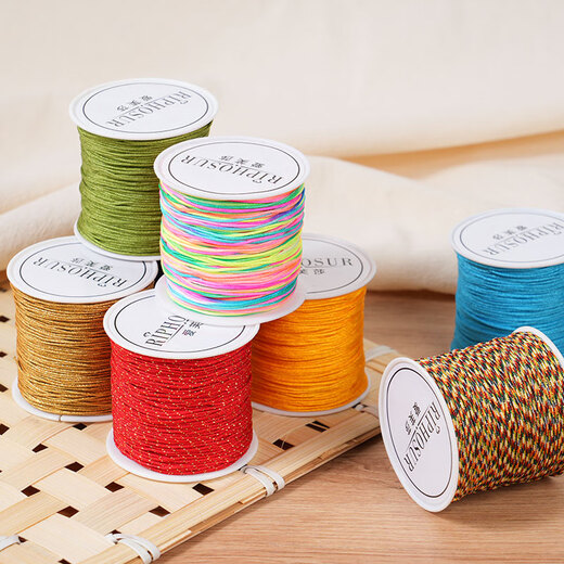 Aifsa No. 72 jade wire braided wire bracelet special rope handmade rope hand rope red thread pendant bracelet rope diy material combination five Scottish classical green rose