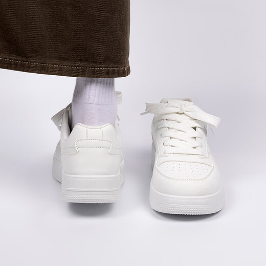 Universal thick-soled white shoes for men 2025 new autumn and winter versatile trendy sneakers lightweight men's shoes autumn casual shoes